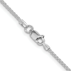 Sterling Silver Rhodium-plated 1.5mm Round Spiga Chain