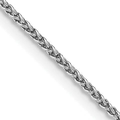 Sterling Silver Rhodium-plated 1.5mm Round Spiga Chain