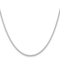 Sterling Silver Rhodium-plated 1.6mm Round Spiga Chain