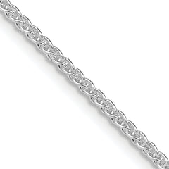 Sterling Silver Rhodium-plated 1.6mm Round Spiga Chain