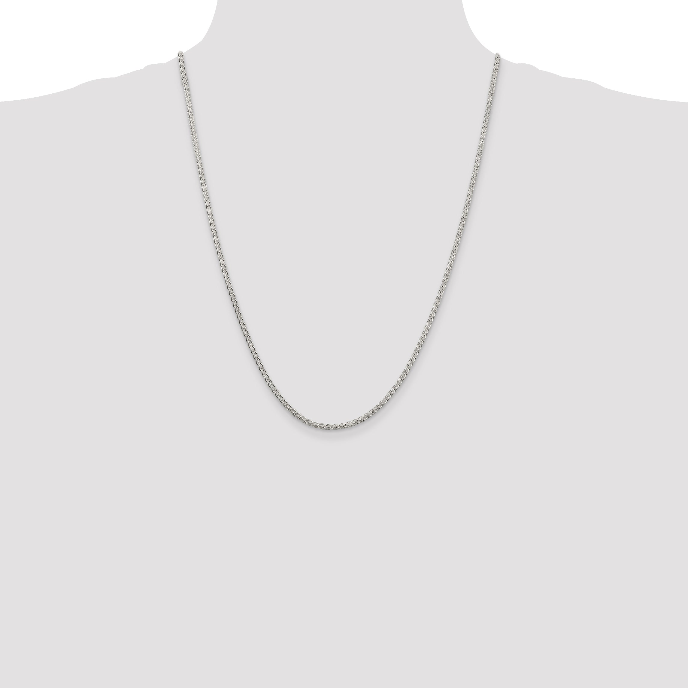 Sterling Silver 2.5mm Round Spiga Chain