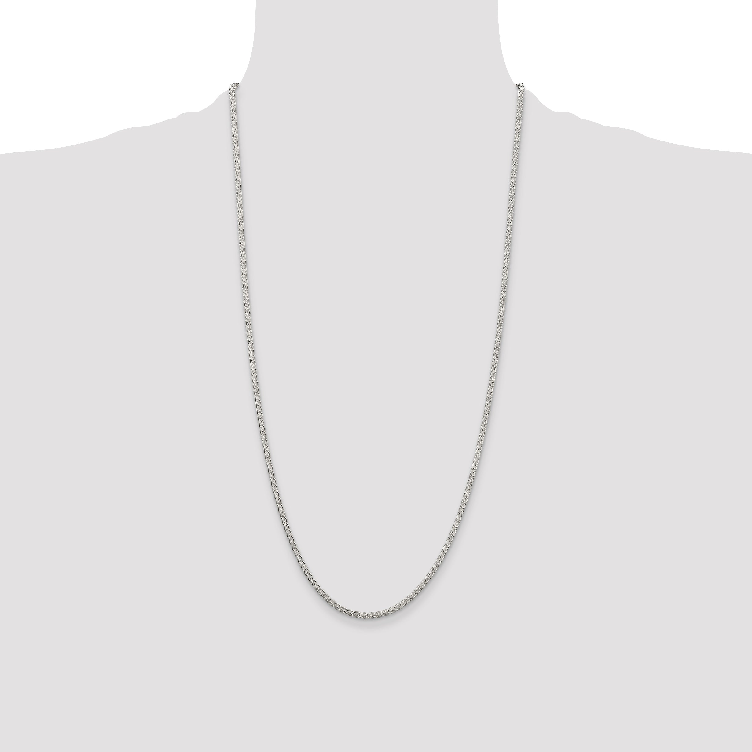 Sterling Silver 2.5mm Round Spiga Chain