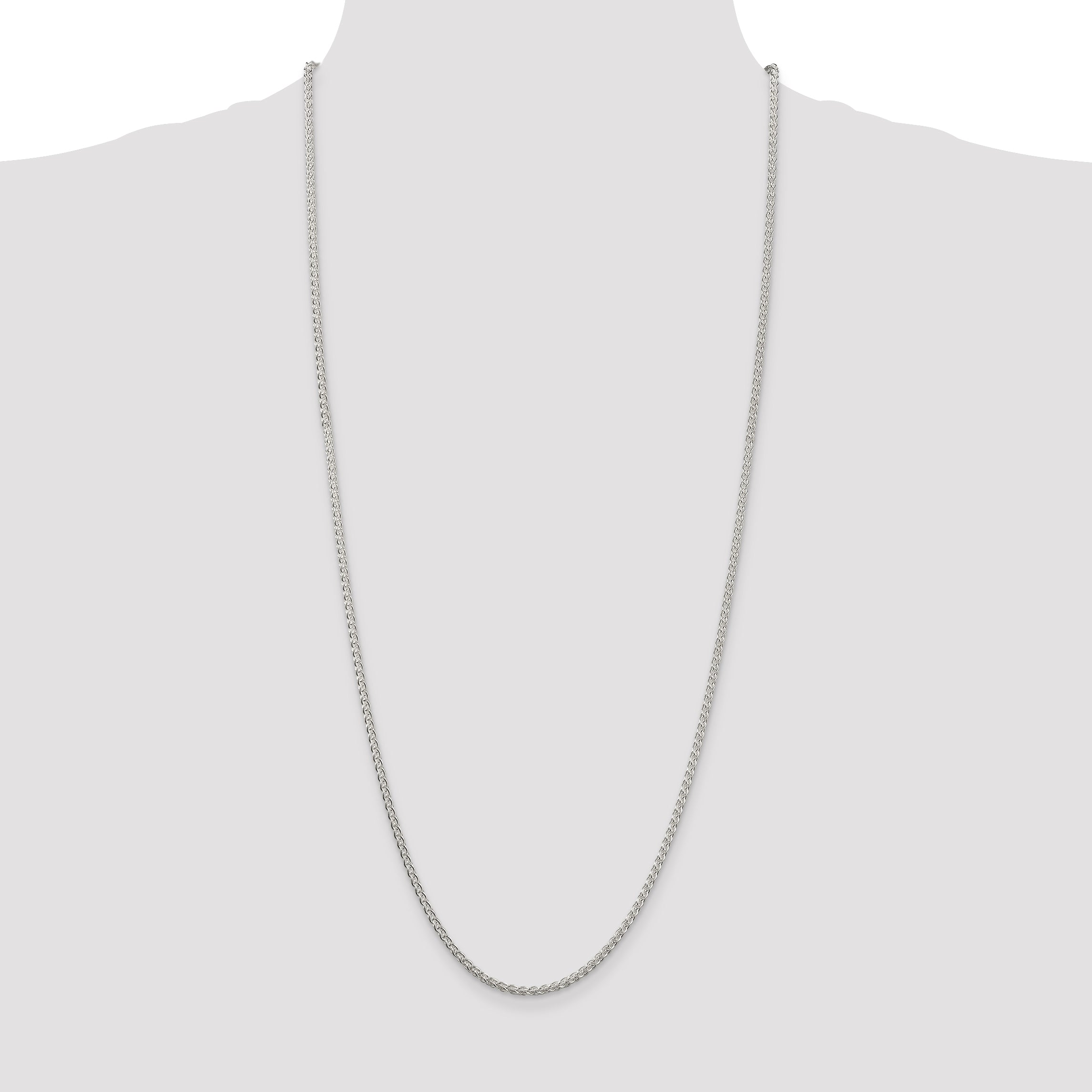 Sterling Silver 2.5mm Round Spiga Chain