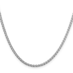 Sterling Silver Rhodium-plated 2.5mm Round Spiga Chain