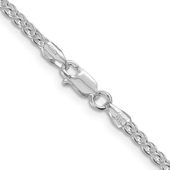 Sterling Silver Rhodium-plated 2.5mm Round Spiga Chain