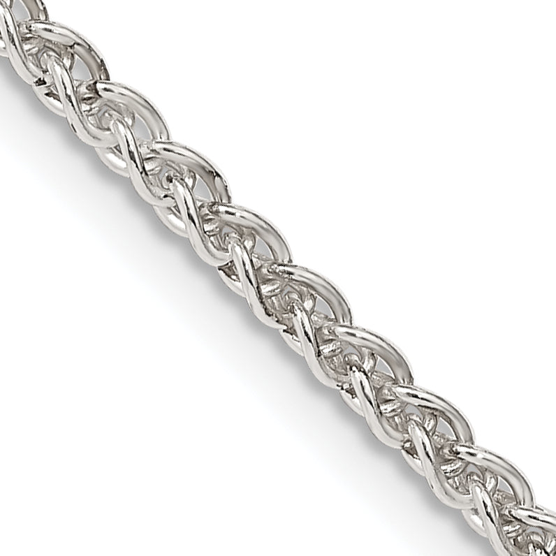 Sterling Silver 2.5mm Round Spiga Chain