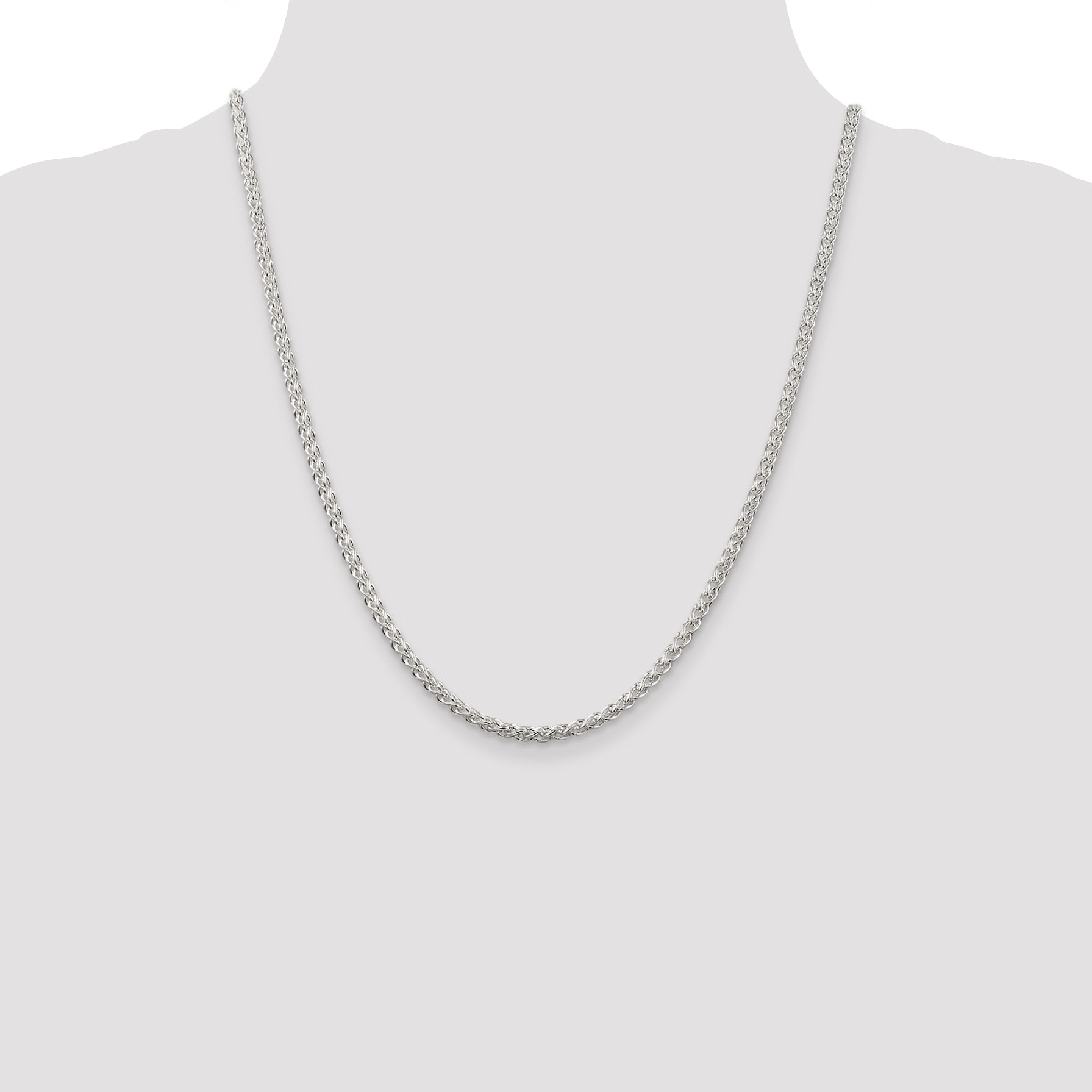 Sterling Silver 3mm Round Spiga Chain