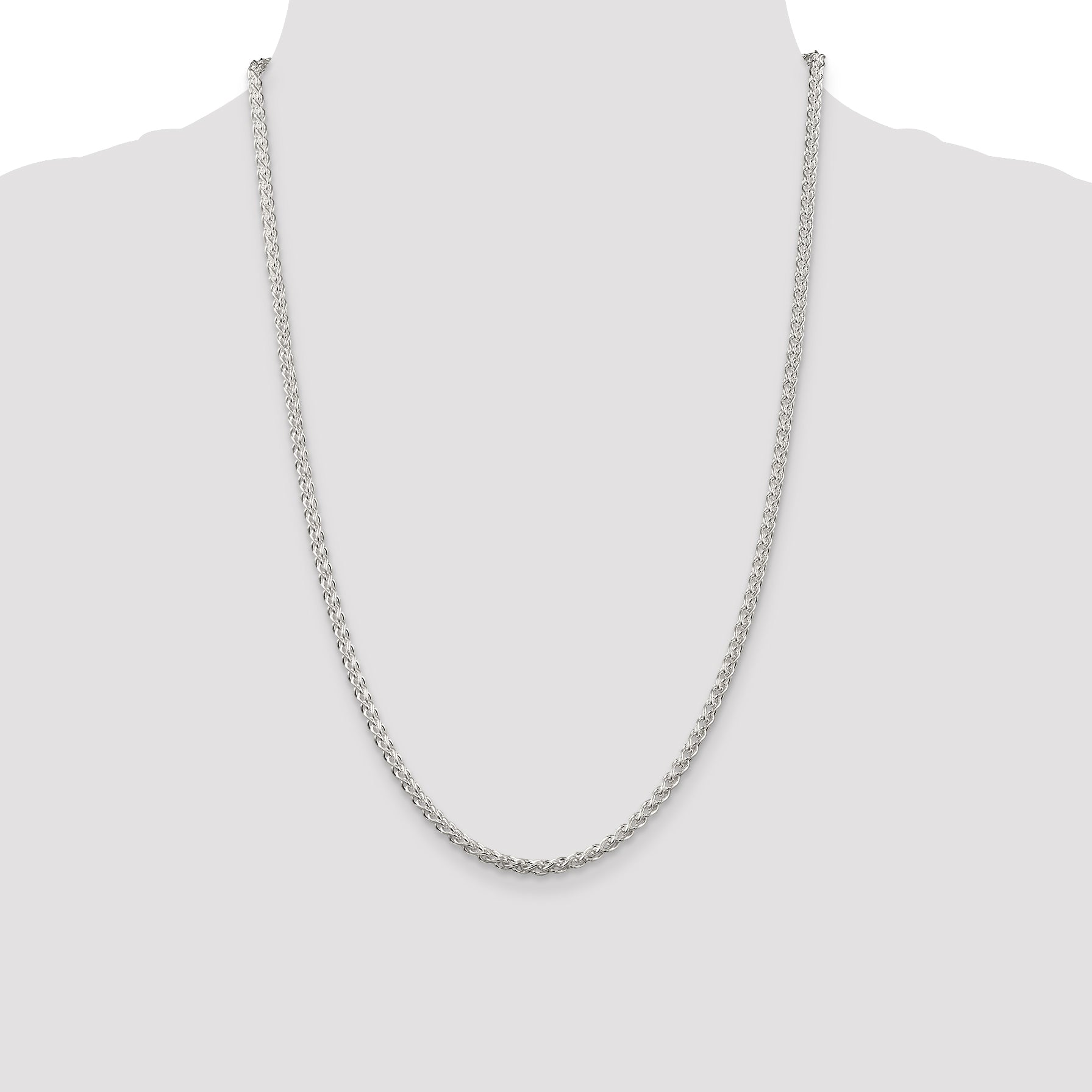 Sterling Silver 3mm Round Spiga Chain