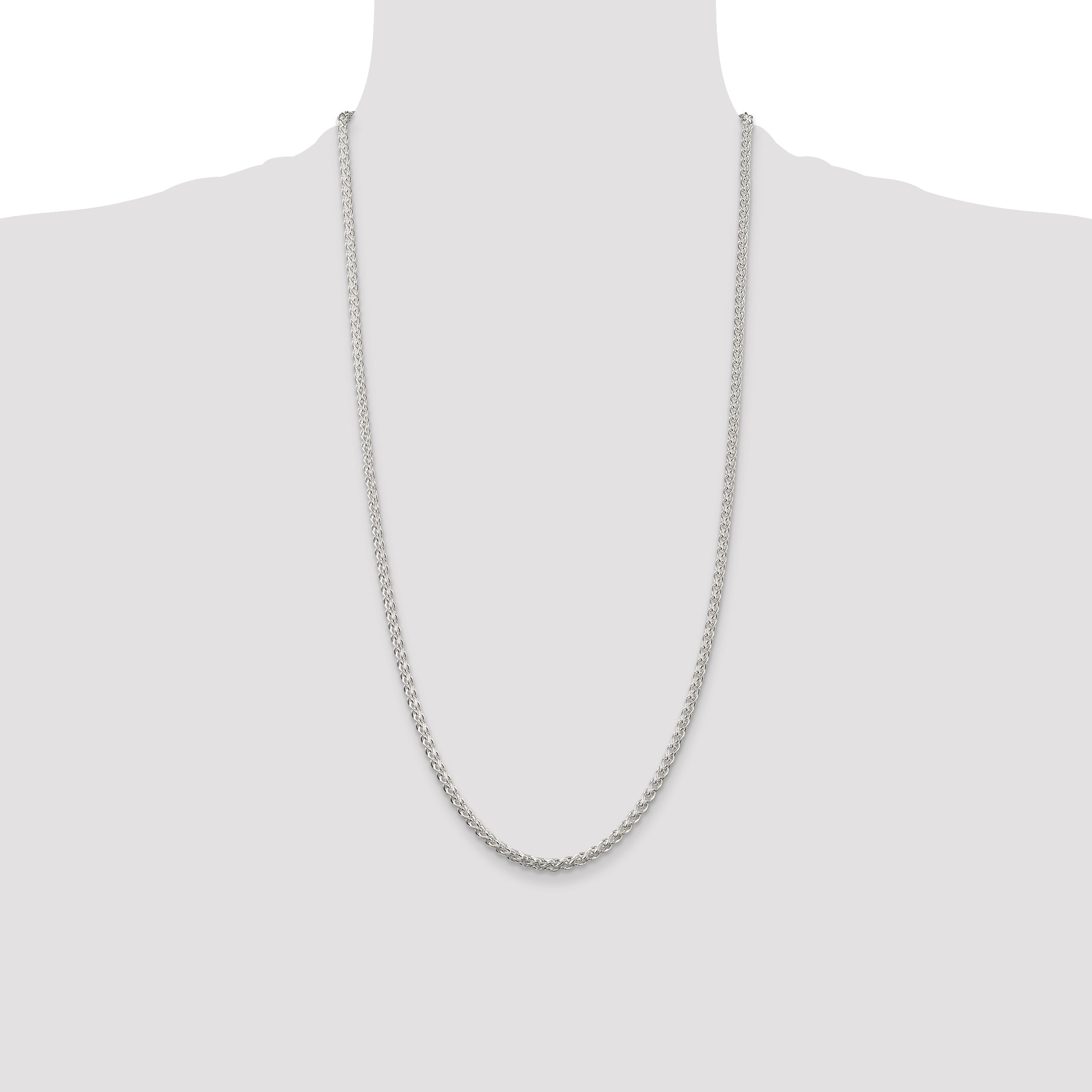 Sterling Silver 3mm Round Spiga Chain