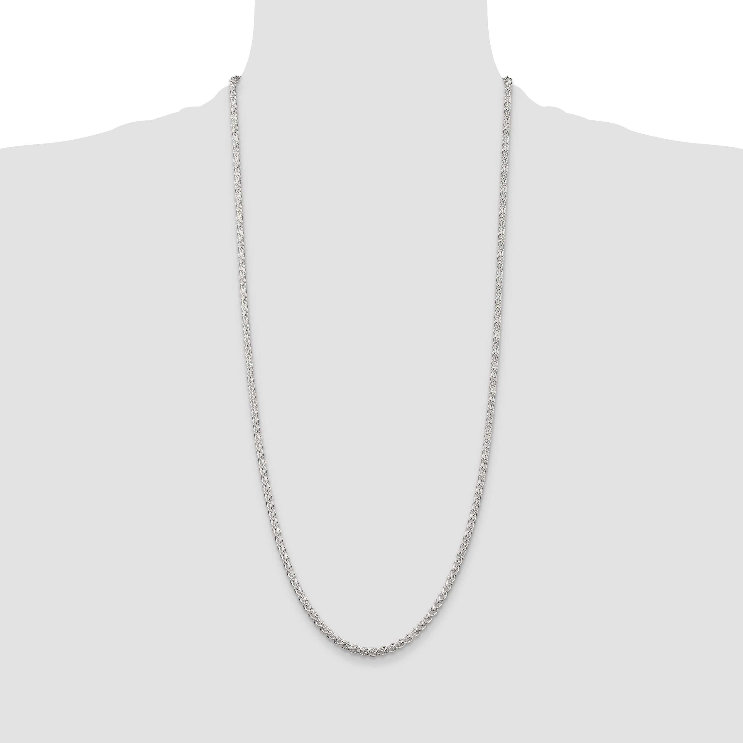 Sterling Silver 3mm Round Spiga Chain