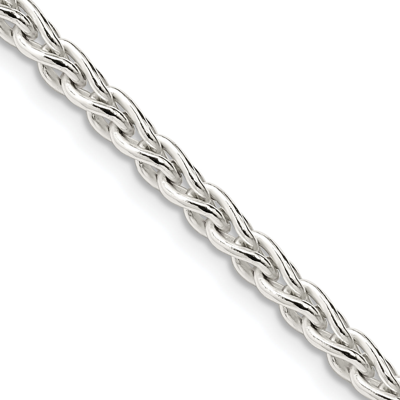 Sterling Silver 3.7mm Round Spiga Chain