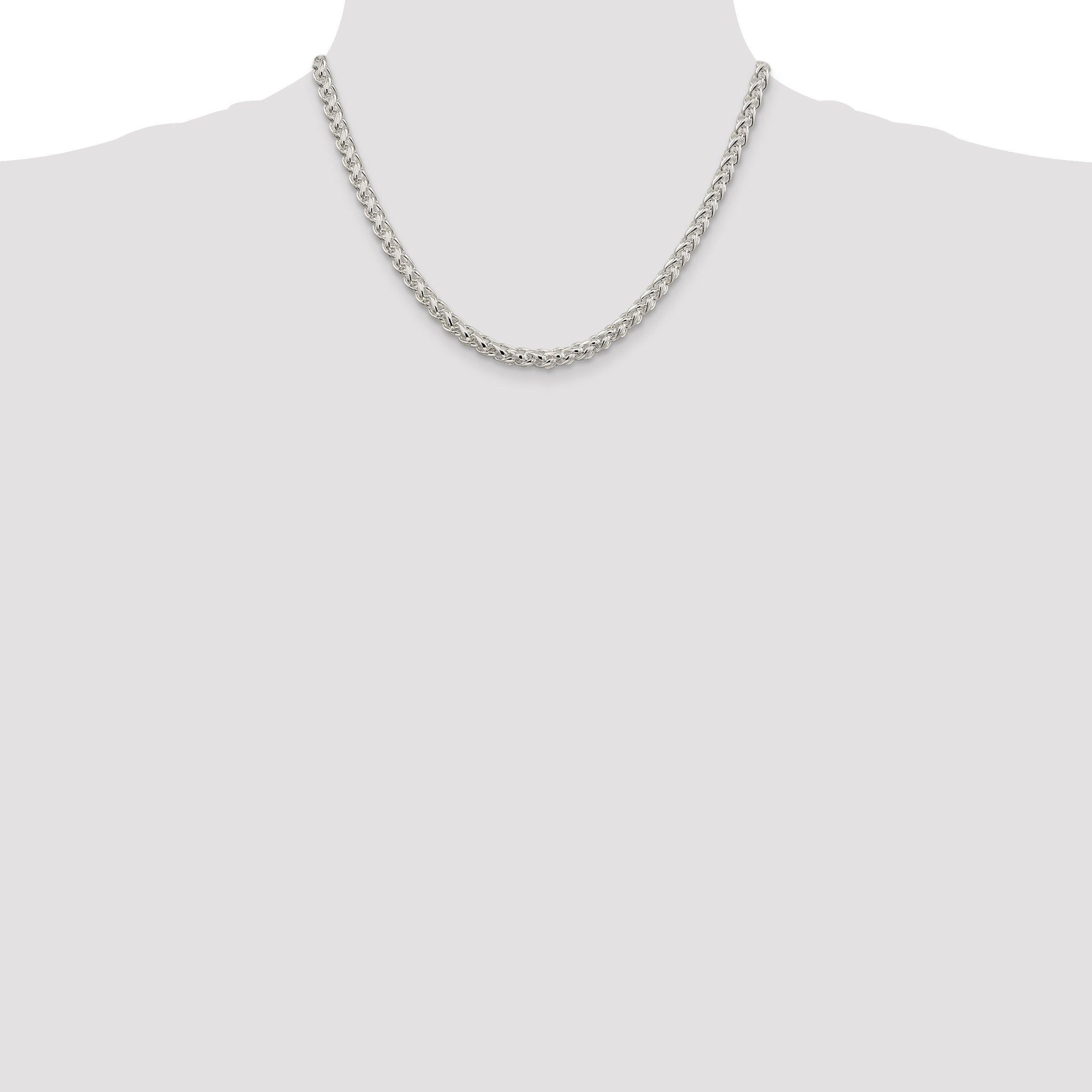 Sterling Silver 5mm Round Spiga Chain