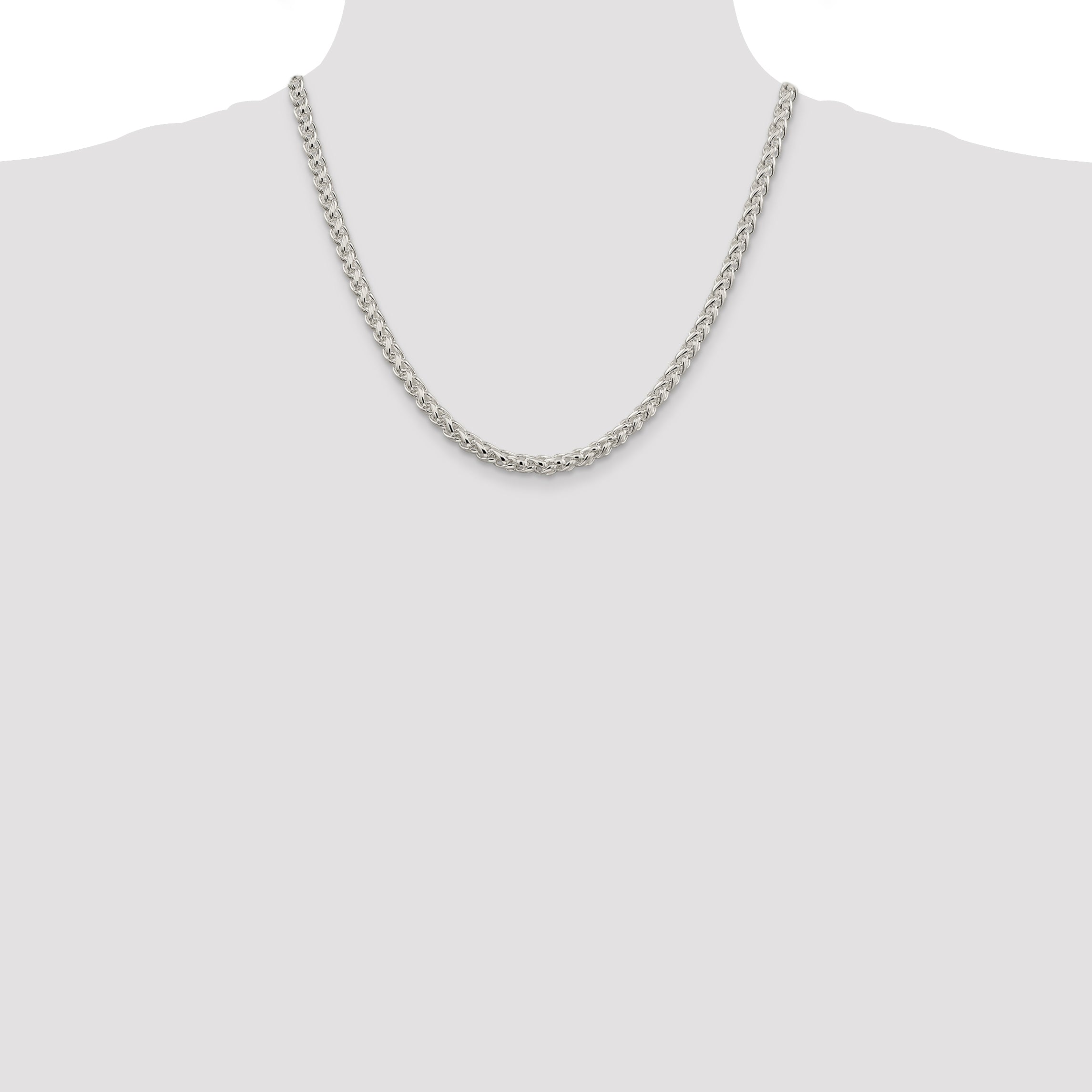 Sterling Silver 5mm Round Spiga Chain