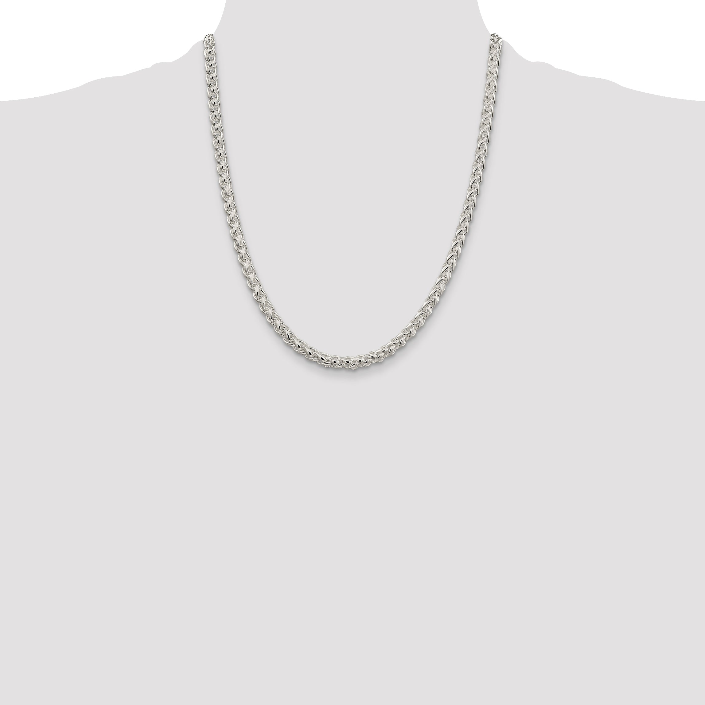 Sterling Silver 5mm Round Spiga Chain