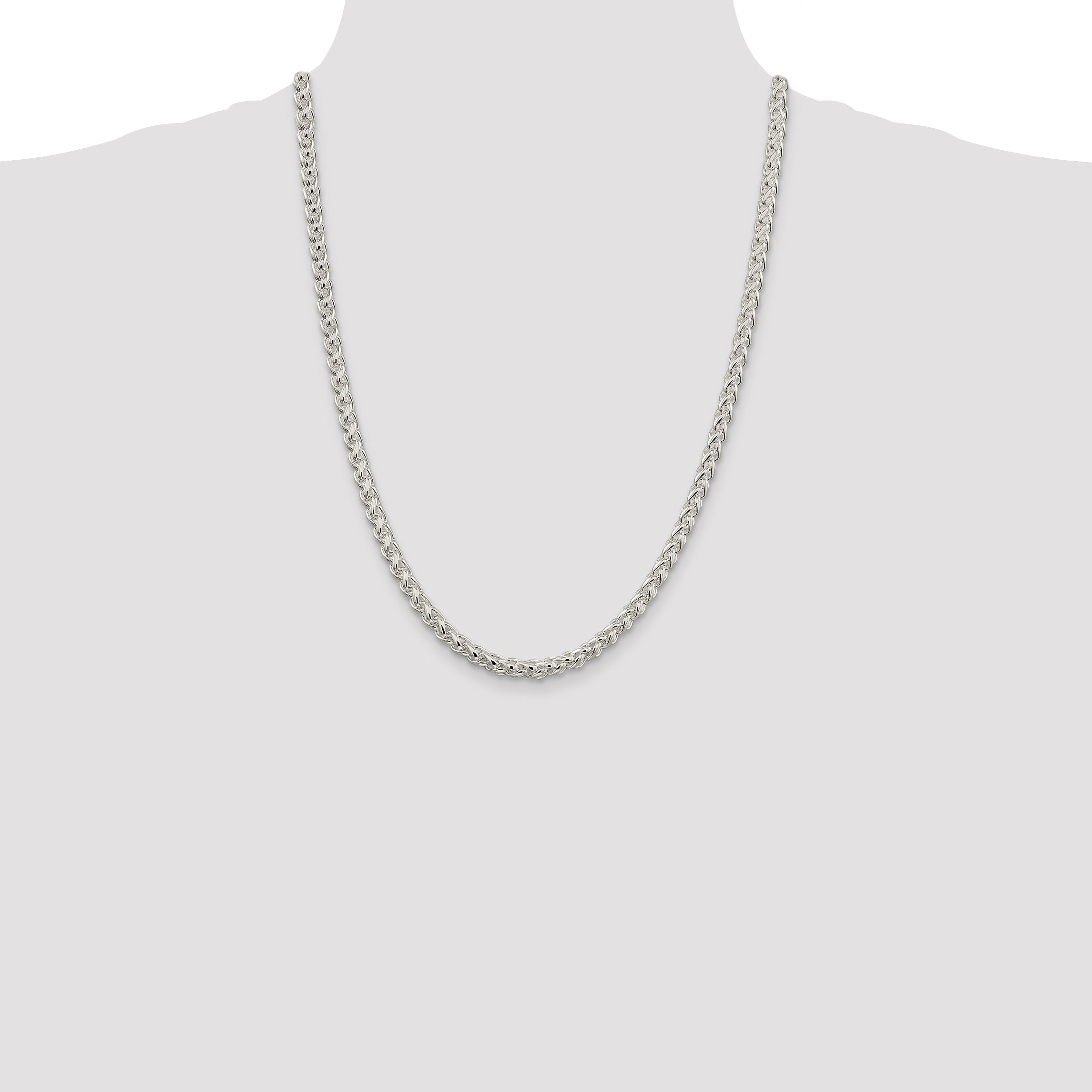 Sterling Silver 5mm Round Spiga Chain