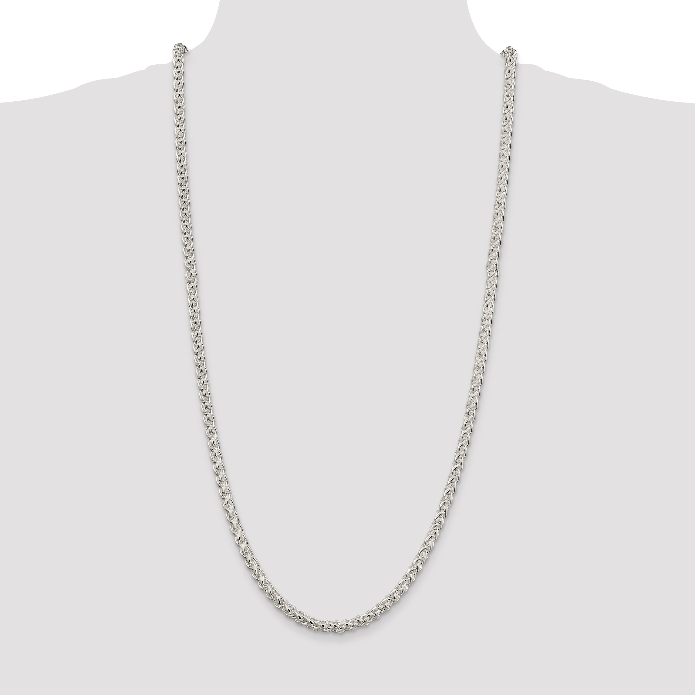 Sterling Silver 5mm Round Spiga Chain