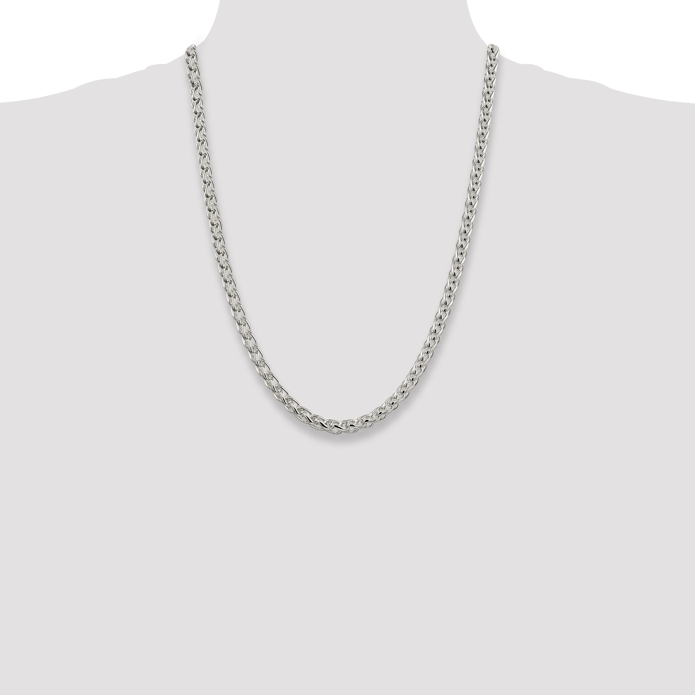 Sterling Silver 6mm Round Spiga Chain