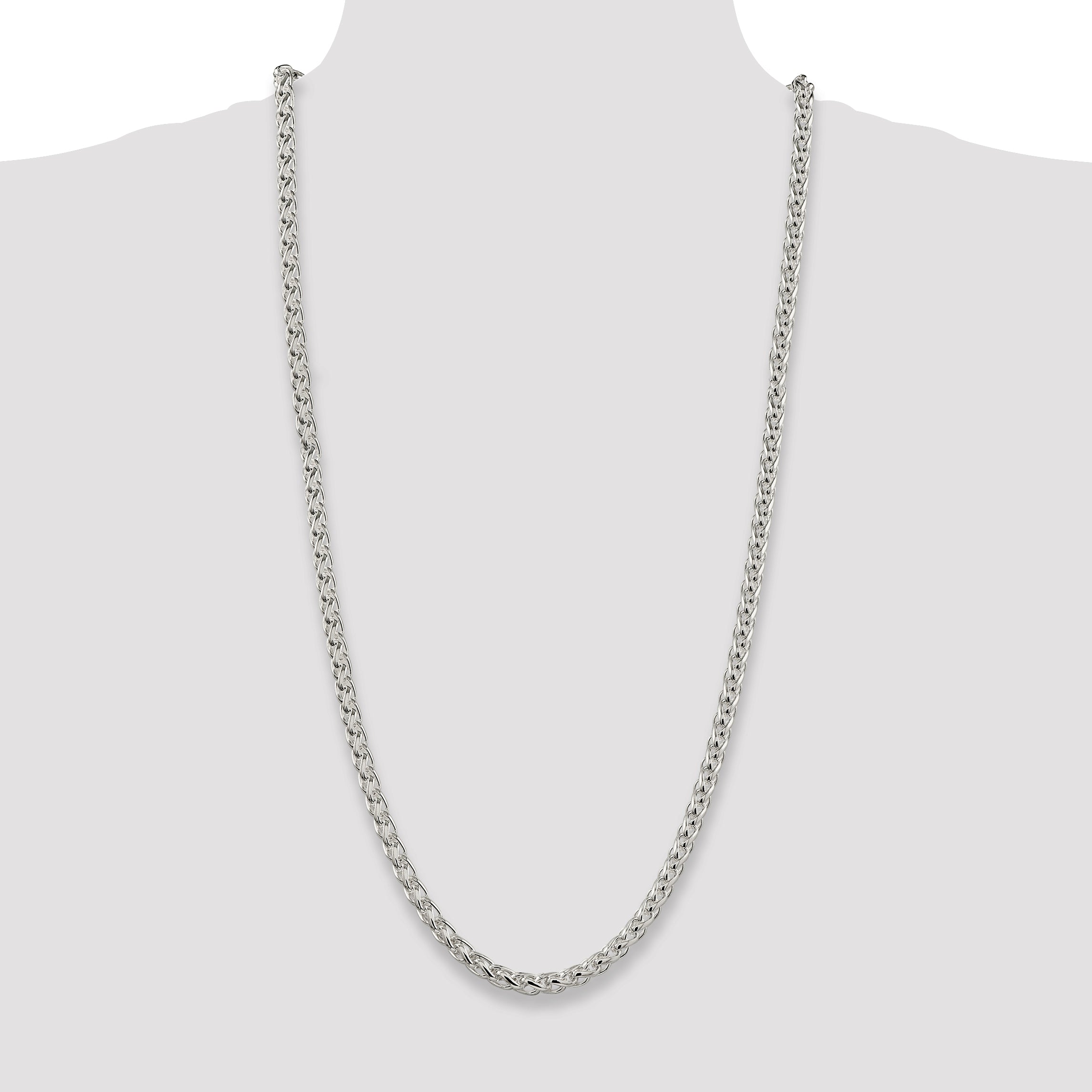 Sterling Silver 6mm Round Spiga Chain