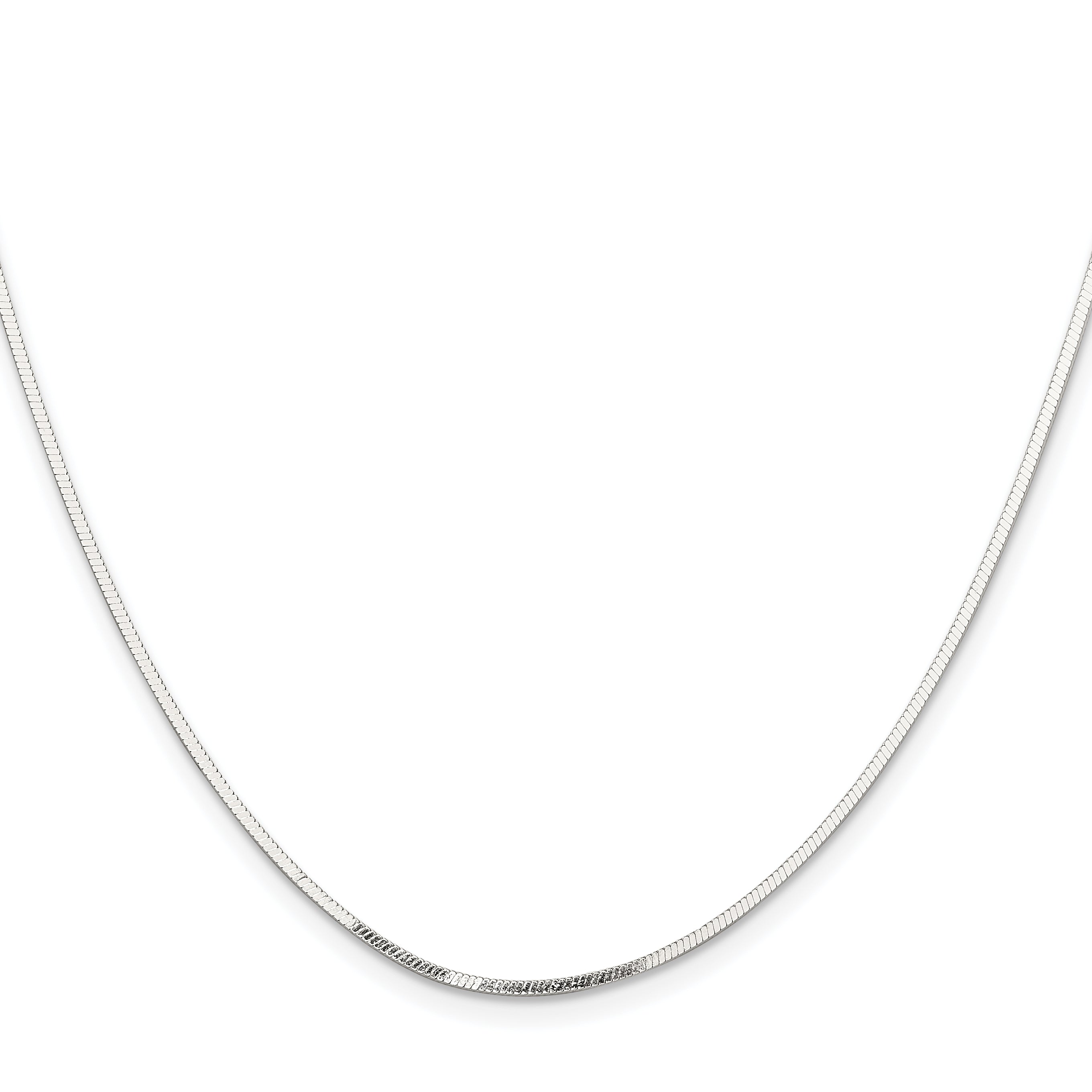 Sterling Silver Polished 1mm Square Snake Chain