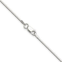 Sterling Silver Polished 1mm Square Snake Chain