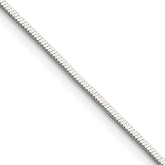 Sterling Silver Polished 1mm Square Snake Chain