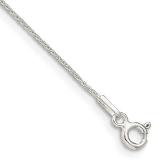 Sterling Silver .85mm Diamond-cut Round Spiga Chain