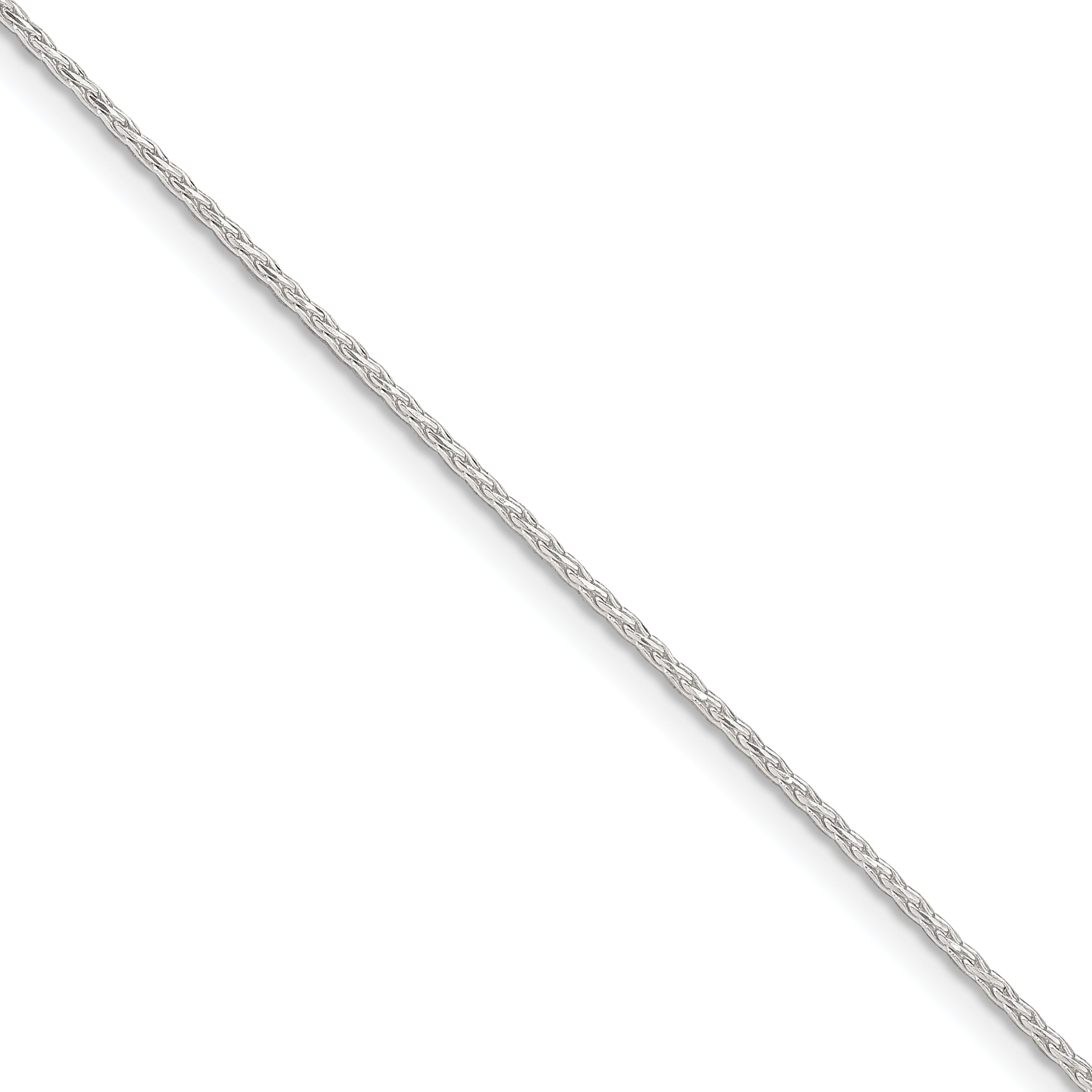 Sterling Silver 1.25mm Diamond-cut Round Spiga Chain