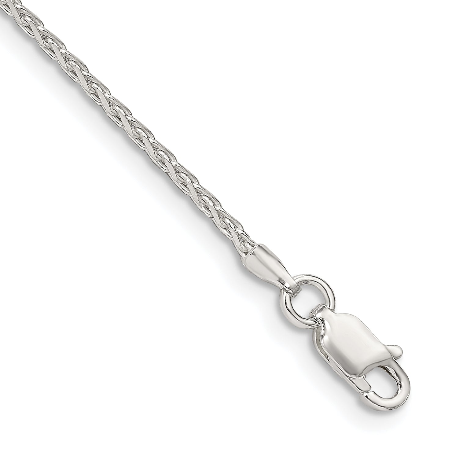 Sterling Silver 1.7mm Diamond-cut Round Spiga Chain