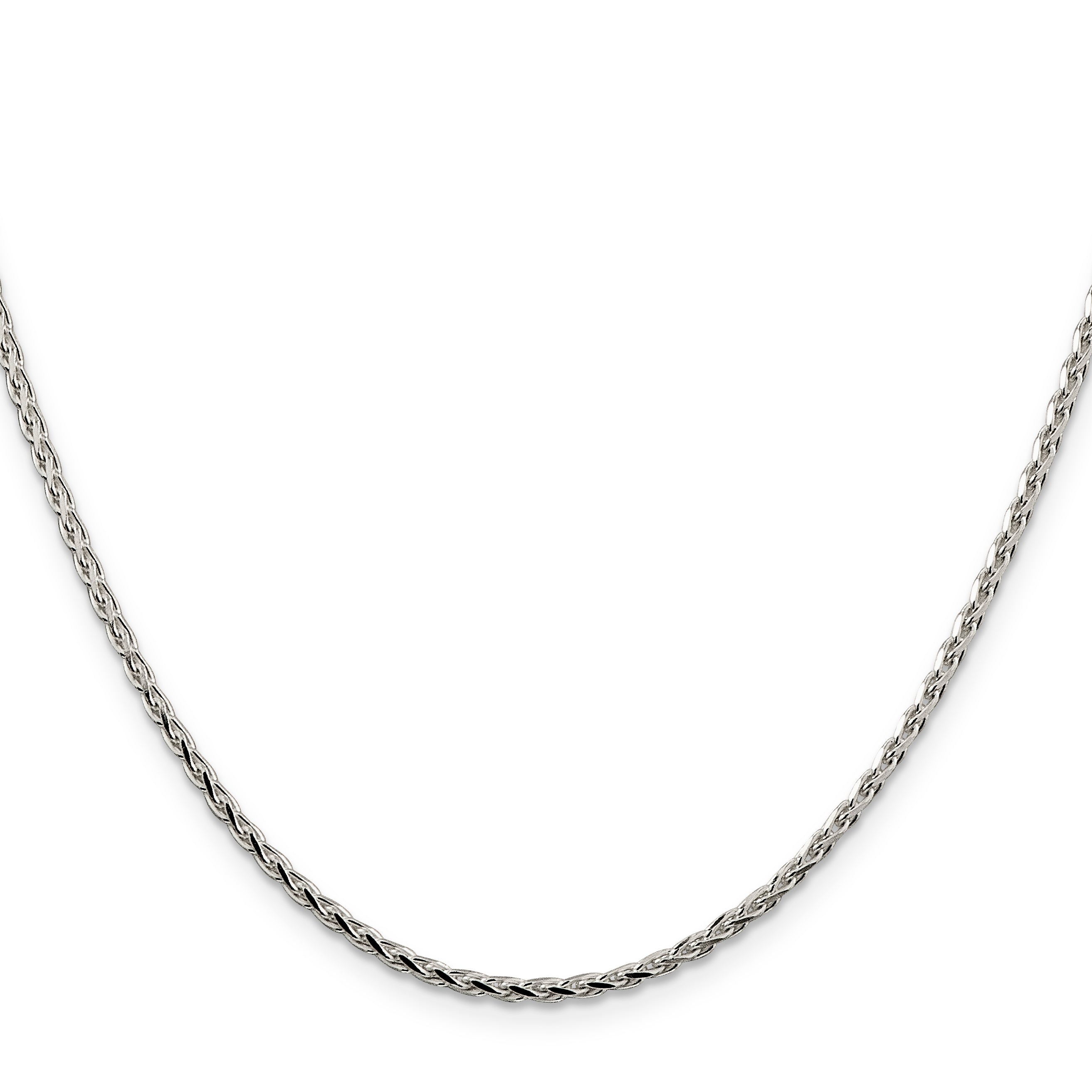 Sterling Silver 2.15mm Diamond-cut Round Spiga Chain