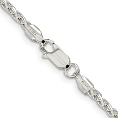 Sterling Silver 2.85mm Diamond-cut Round Spiga Chain