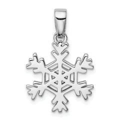 Sterling Silver Rhodium-plated Snowflake Earrings and Pendant Set