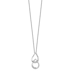 Sentimental Expressions Sterling Silver Rhodium-plated CZ Tears to Share 18in Necklace