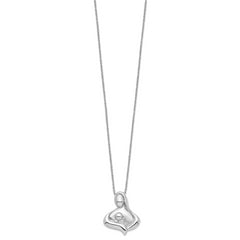 Sentimental Expressions Sterling Silver Rhodium-plated Polished Maternal Bond 18in Necklace