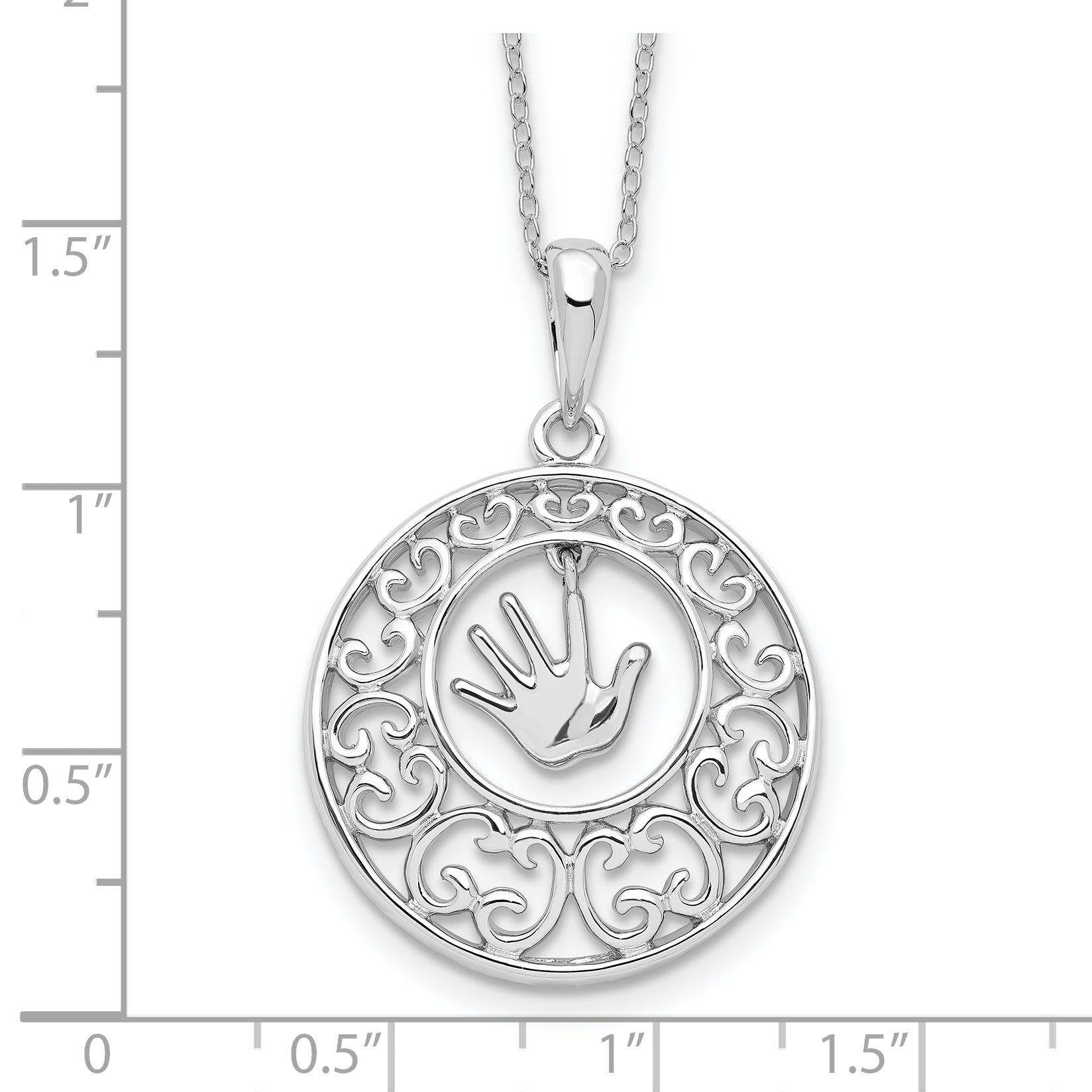 Sentimental Expressions Sterling Silver Rhodium-plated Antiqued Children 18in Necklace