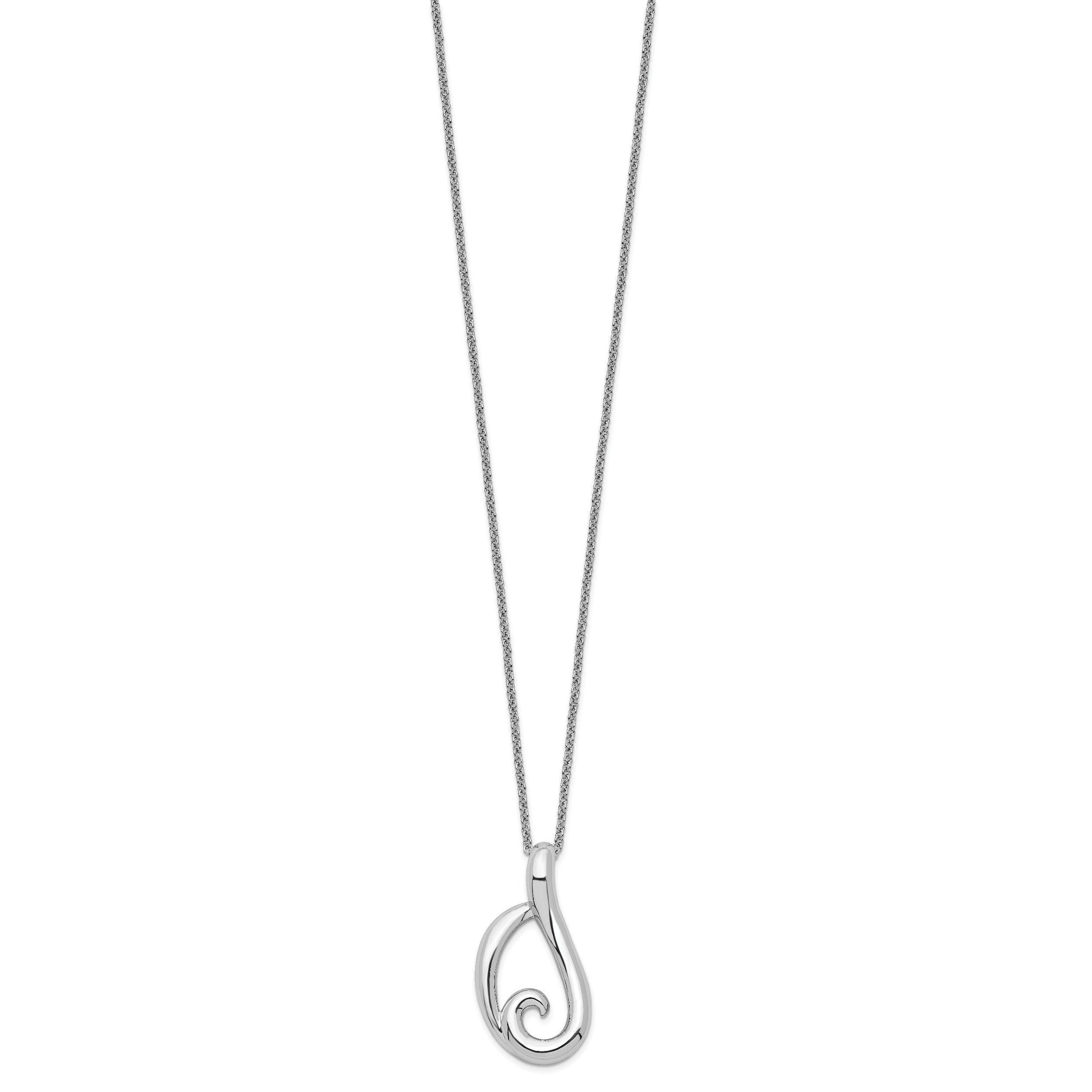 Sentimental Expressions Sterling Silver Rhodium-plated Friendship 18in Necklace