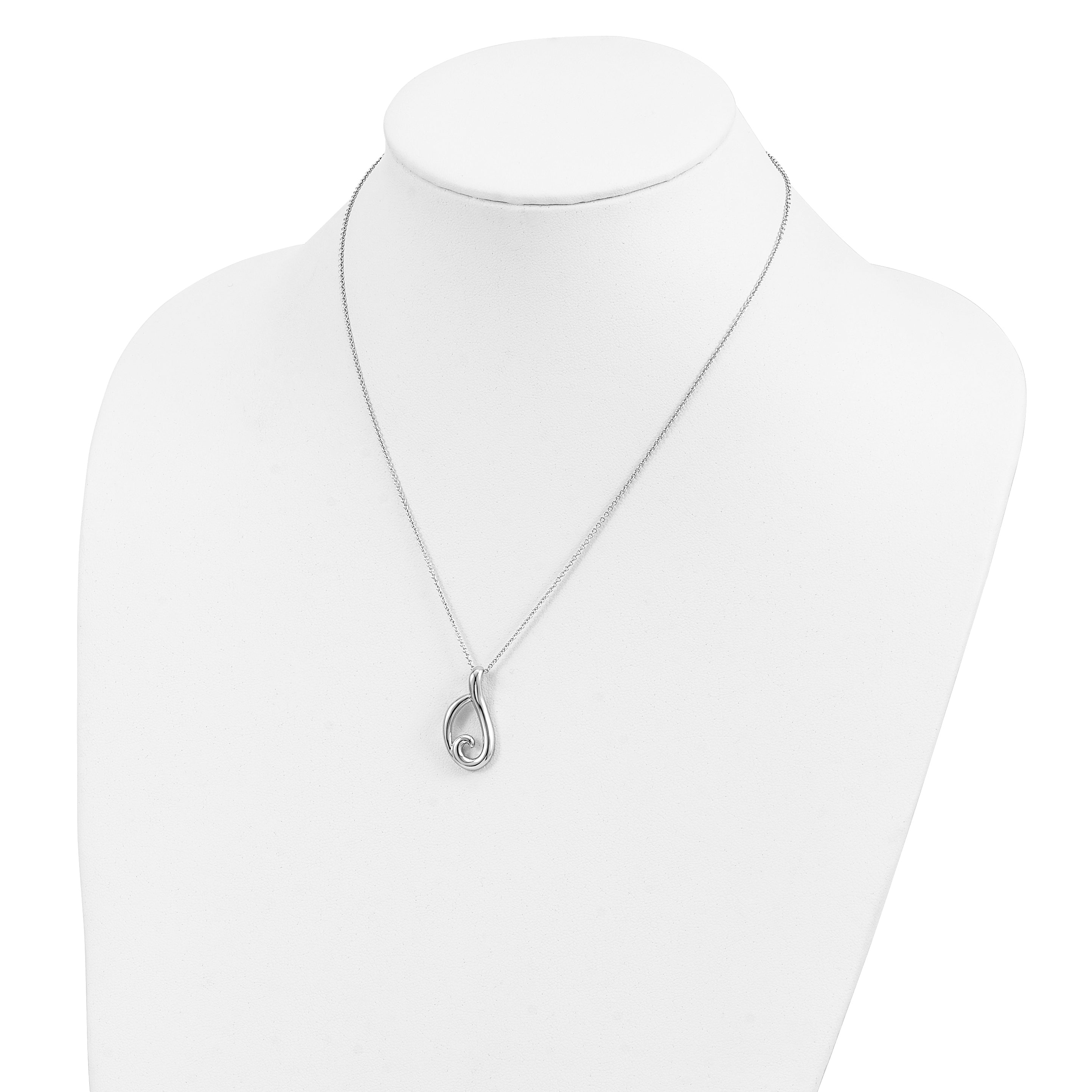 Sentimental Expressions Sterling Silver Rhodium-plated Friendship 18in Necklace