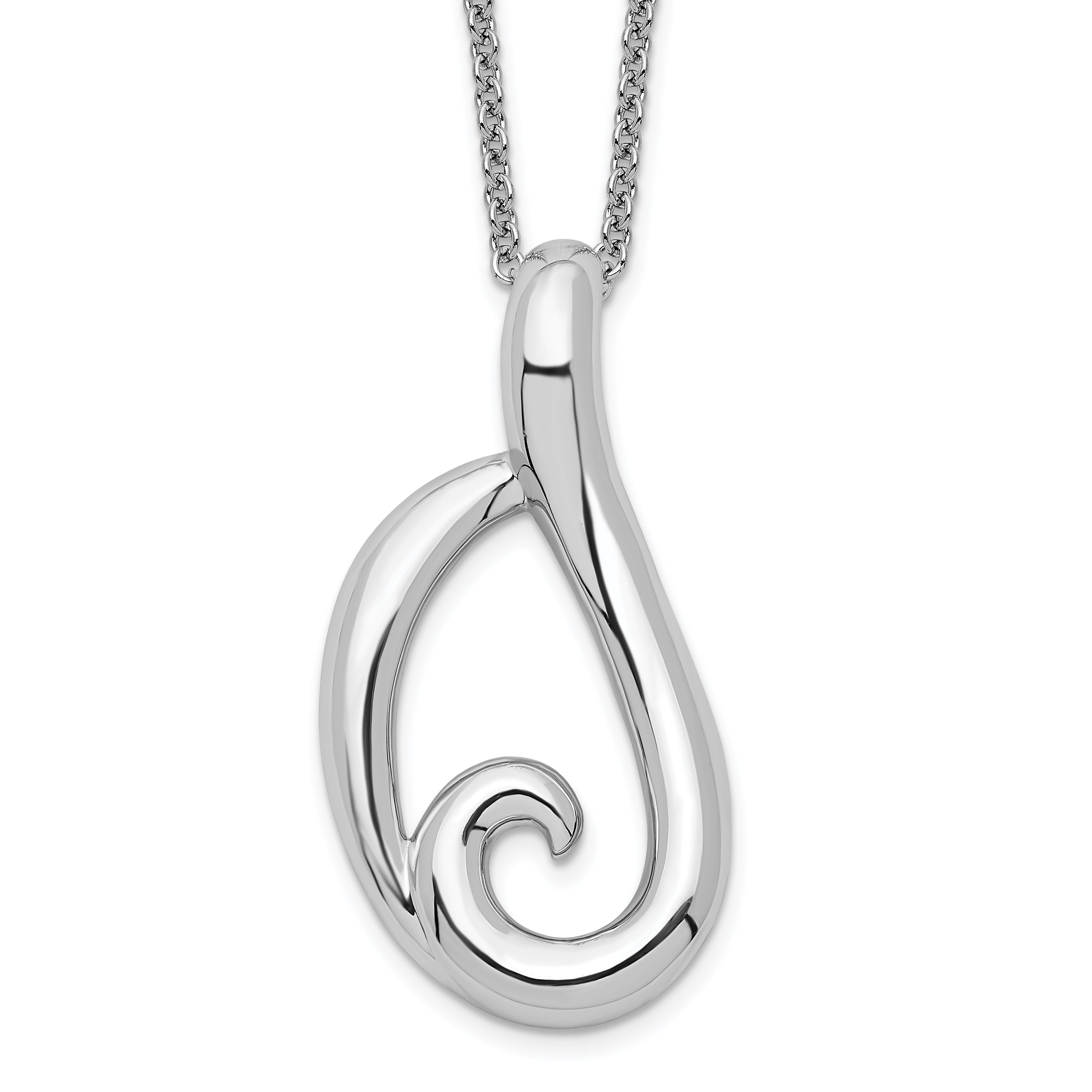 Sentimental Expressions Sterling Silver Rhodium-plated Friendship 18in Necklace