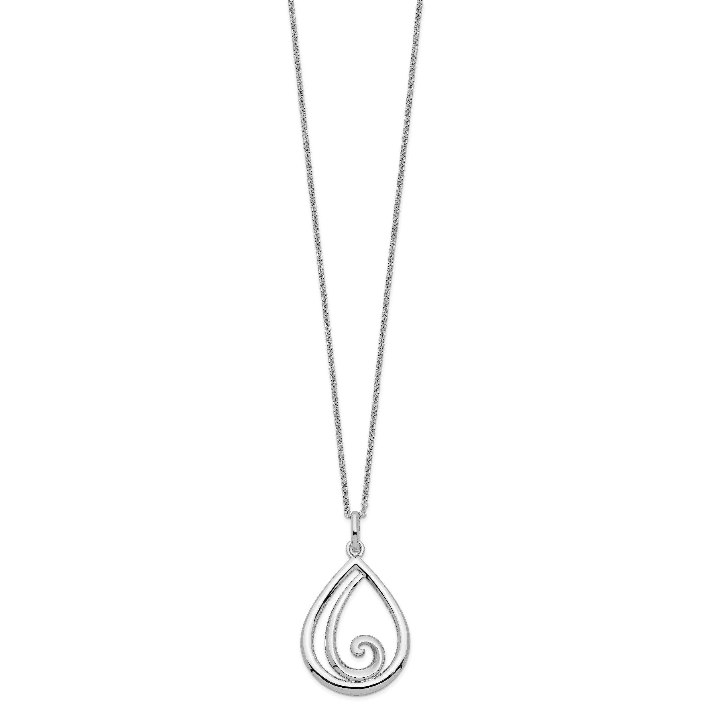 Sentimental Expressions Sterling Silver Rhodium-plated Remember Me Always 18in Necklace