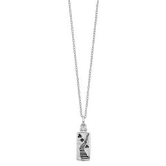 Sentimental Expressions Sterling Silver Rhodium-plated Enameled Stairway to Heaven Ash Holder 18in Necklace