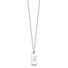 Sentimental Expressions Sterling Silver Rhodium-plated Enameled Stairway to Heaven Ash Holder 18in Necklace