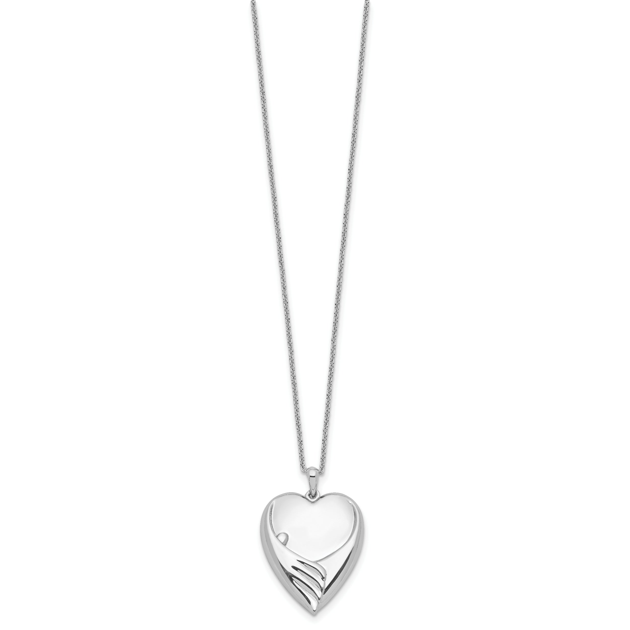 Sentimental Expressions Sterling Silver Rhodium-plated Forever My Baby 18in. Necklace