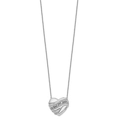 Sentimental Expressions Sterling Silver Rhodium-plated Antiqued I Love You More 18in. Necklace