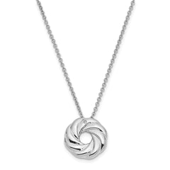 Sentimental Expressions Sterling Silver Rhodium-plated CZ Sparkle and Shine 14in. Necklace with 2in. ext