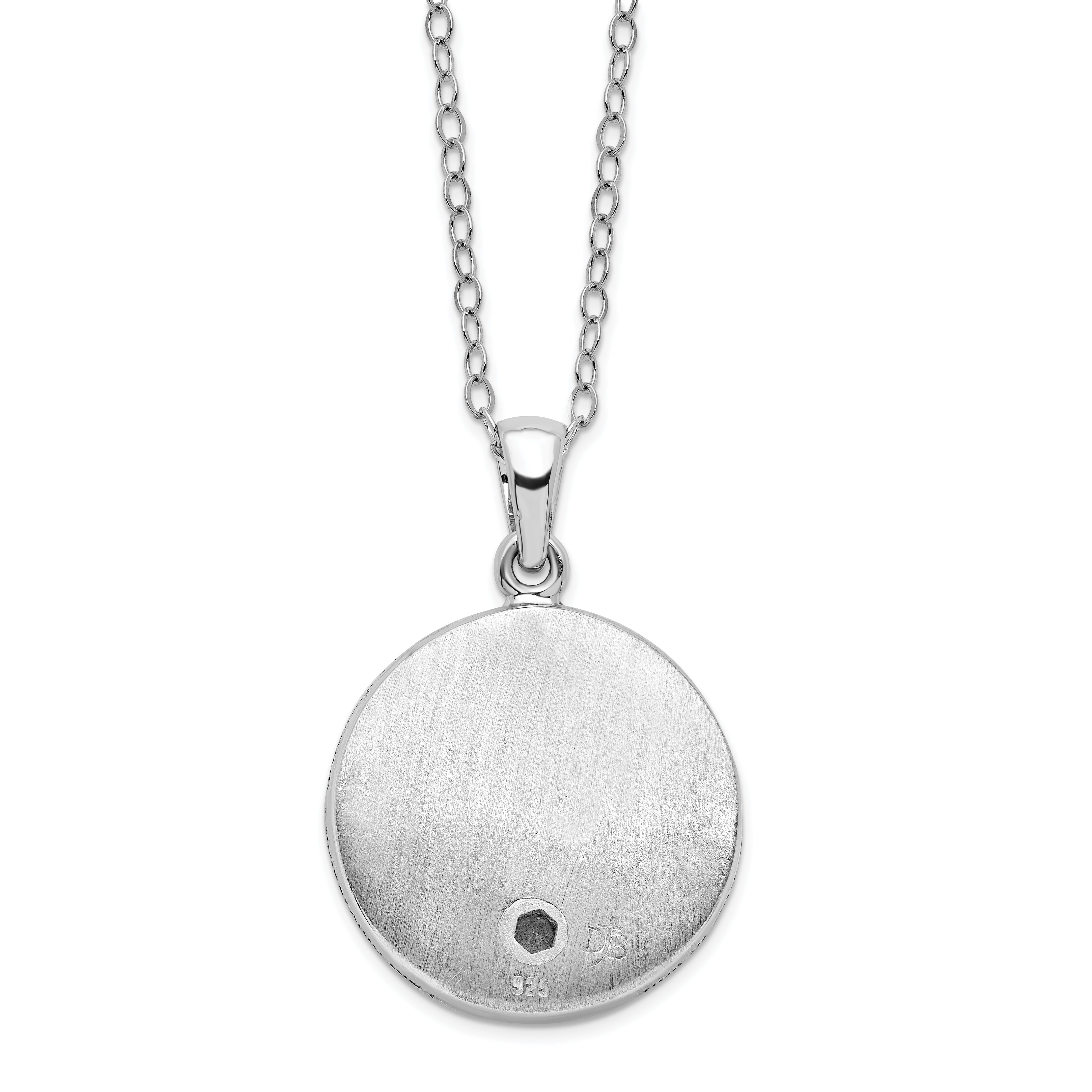 Sentimental Expressions Sterling Silver Rhodium-plated Antiqued Goodnight Ash Holder 18in Necklace