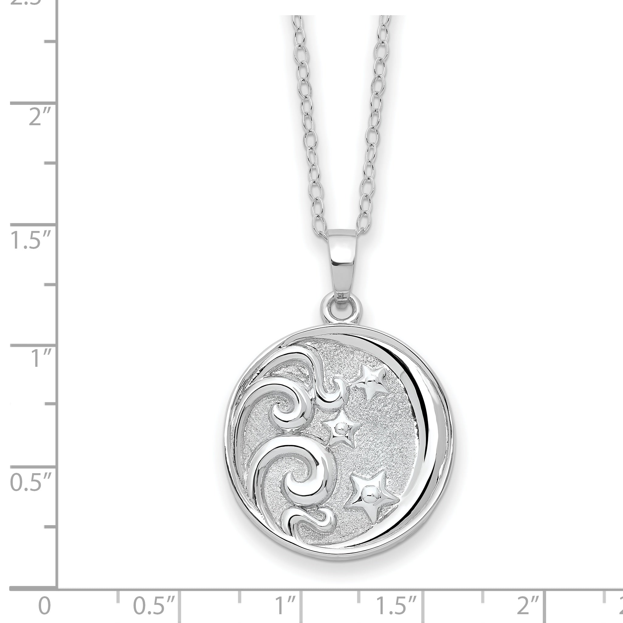 Sentimental Expressions Sterling Silver Rhodium-plated Antiqued Goodnight Ash Holder 18in Necklace