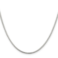 Sterling Silver 2mm Diamond-cut Round Box Chain