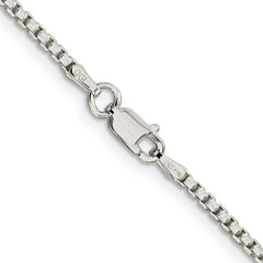 Sterling Silver 2mm Diamond-cut Round Box Chain