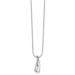 Sophia Jewelers Sterling Silver Diamond Necklace with Rhodium Elegance