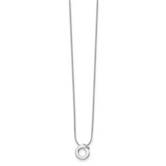 Sophia Jewelers Sterling Silver Diamond Circle Necklace with Extender