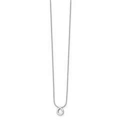 Sophia Jewelers White Ice 925 Sterling Silver Diamond Teardrop Necklace Gift Ready